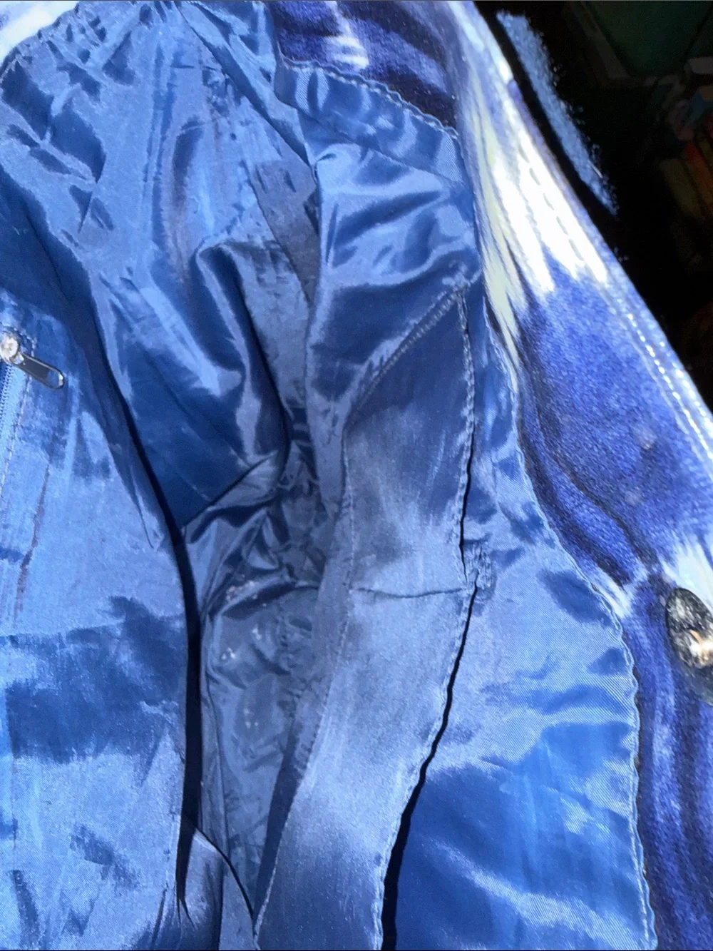 Tie-Dye Navy Plastic Tote Bag - Unbranded